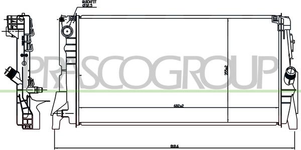 Prasco BM200R005 - Радіатор, охолодження двигуна autozip.com.ua