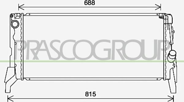 Prasco BM200R003 - Радіатор, охолодження двигуна autozip.com.ua