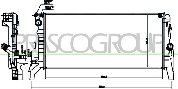 Prasco BM200R007 - Радіатор, охолодження двигуна autozip.com.ua