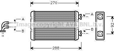 Prasco BW6173 - Теплообмінник, опалення салону autozip.com.ua