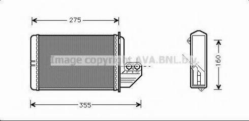 Prasco BW6172 - Теплообмінник, опалення салону autozip.com.ua