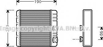 Prasco BW6211 - Теплообмінник, опалення салону autozip.com.ua