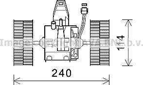 Prasco BW8491 - Електродвигун, вентиляція салону autozip.com.ua