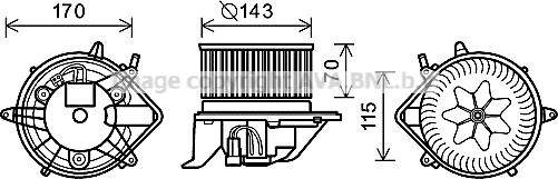 Prasco BW8460 - Електродвигун, вентиляція салону autozip.com.ua