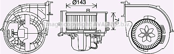 Prasco BW8574 - Електродвигун, вентиляція салону autozip.com.ua