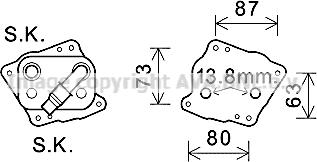 Prasco BW3412 - Масляний радіатор, рухове масло autozip.com.ua