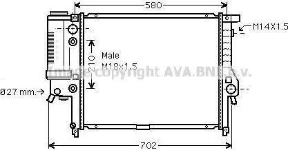 Prasco BW2122 - Радіатор, охолодження двигуна autozip.com.ua