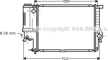 Prasco BWA2201 - Радіатор, охолодження двигуна autozip.com.ua