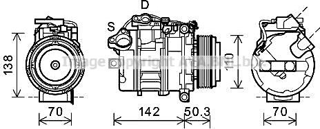 Prasco BWAK428 - Компресор, кондиціонер autozip.com.ua