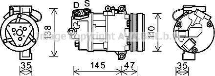 Prasco BWAK395 - Компресор, кондиціонер autozip.com.ua