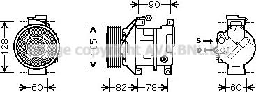 Prasco BWAK316 - Компресор, кондиціонер autozip.com.ua