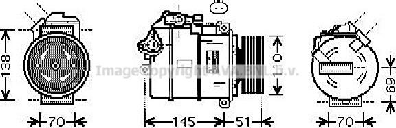 Prasco BWAK384 - Компресор, кондиціонер autozip.com.ua