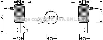 Prasco BWD079 - Осушувач, кондиціонер autozip.com.ua