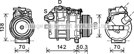 Prasco BWK428 - Компресор, кондиціонер autozip.com.ua