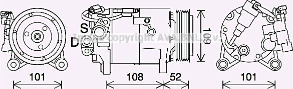 Prasco BWK566 - Компресор, кондиціонер autozip.com.ua