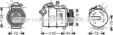 Prasco BWK383 - Компресор, кондиціонер autozip.com.ua