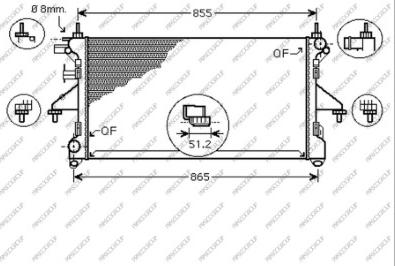 Prasco CI954R005 - Радіатор, охолодження двигуна autozip.com.ua