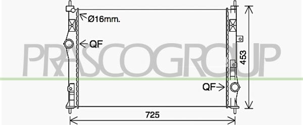 Prasco CI924R001 - Радіатор, охолодження двигуна autozip.com.ua