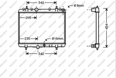 Prasco CI422R021 - Радіатор, охолодження двигуна autozip.com.ua