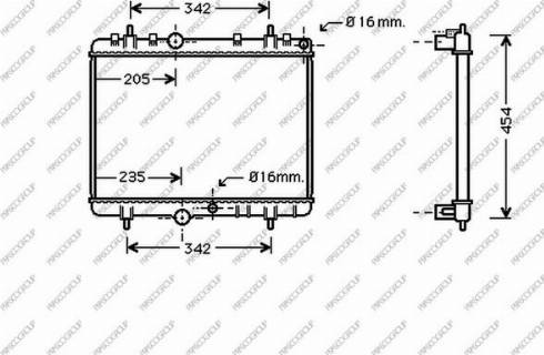 Prasco CI422R022 - Радіатор, охолодження двигуна autozip.com.ua