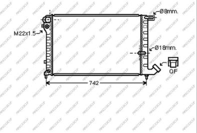 Prasco CI032R018 - Радіатор, охолодження двигуна autozip.com.ua