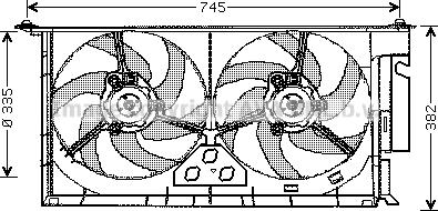 Prasco PE7537 - Вентилятор, охолодження двигуна autozip.com.ua