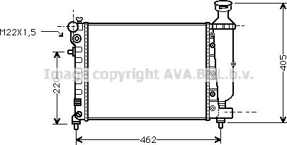 Prasco CNA2115 - Радіатор, охолодження двигуна autozip.com.ua