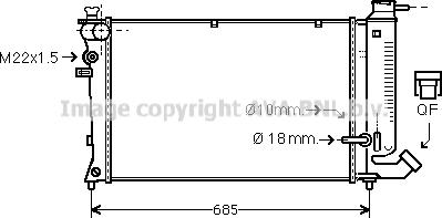 Prasco CNA2110 - Радіатор, охолодження двигуна autozip.com.ua
