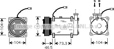 Prasco CNK030 - Компресор, кондиціонер autozip.com.ua