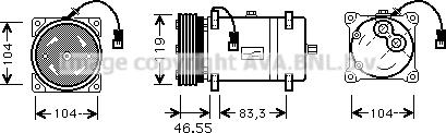 Prasco CNK161 - Компресор, кондиціонер autozip.com.ua