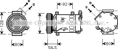 Prasco CNK242 - Компресор, кондиціонер autozip.com.ua