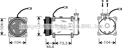 Prasco CNK215 - Компресор, кондиціонер autozip.com.ua