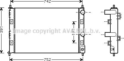 Prasco CRA2076 - Радіатор, охолодження двигуна autozip.com.ua