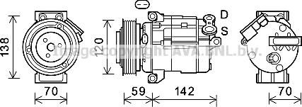 Prasco CTK063 - Компресор, кондиціонер autozip.com.ua