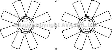 Prasco DFB063 - Крильчатка вентилятора, охолодження двигуна autozip.com.ua