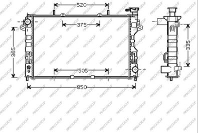 Prasco DG005R003 - Радіатор, охолодження двигуна autozip.com.ua