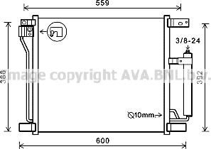 Prasco DN5401D - Конденсатор, кондиціонер autozip.com.ua