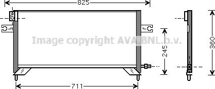 Prasco DN5204 - Конденсатор, кондиціонер autozip.com.ua