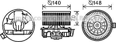 Prasco DN8383 - Електродвигун, вентиляція салону autozip.com.ua