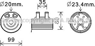 Prasco DN3431 - Масляний радіатор, рухове масло autozip.com.ua