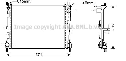 Prasco DN2235 - Радіатор, охолодження двигуна autozip.com.ua