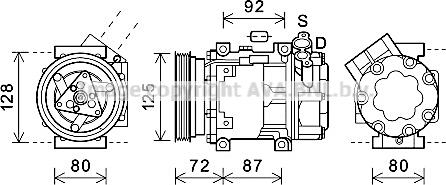 Prasco DNK429 - Компресор, кондиціонер autozip.com.ua