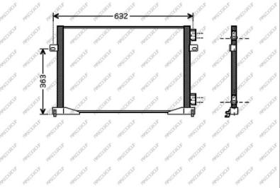 Prasco DS950C003 - Конденсатор, кондиціонер autozip.com.ua