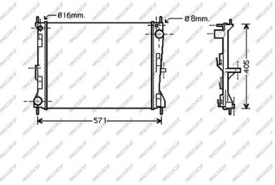 Prasco DS011R010 - Радіатор, охолодження двигуна autozip.com.ua