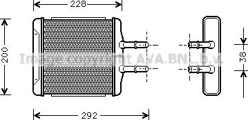 Prasco DWA6027 - Теплообмінник, опалення салону autozip.com.ua