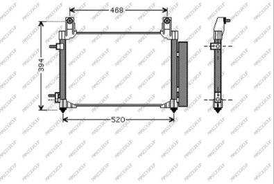 Prasco DW324C002 - Конденсатор, кондиціонер autozip.com.ua