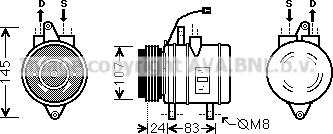 Prasco DWK096 - Компресор, кондиціонер autozip.com.ua