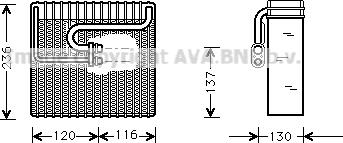 Prasco DWV035 - Випарник, кондиціонер autozip.com.ua