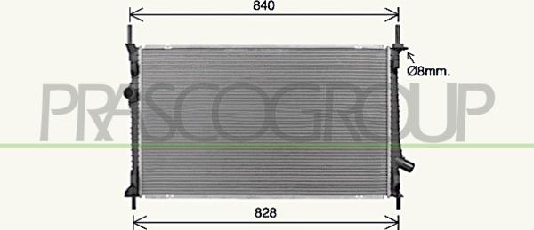 Prasco FD913R002 - Радіатор, охолодження двигуна autozip.com.ua