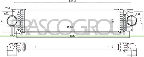 Prasco FD114N004 - Інтеркулер autozip.com.ua